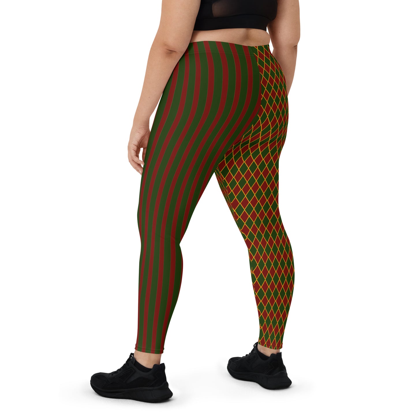 Royal Harlekin Leggings Rot Grün