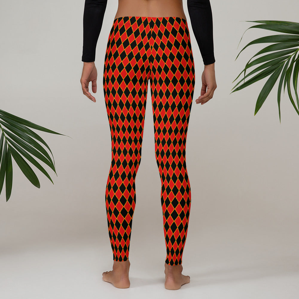 Dark Circus Leggings Rot Schwarz