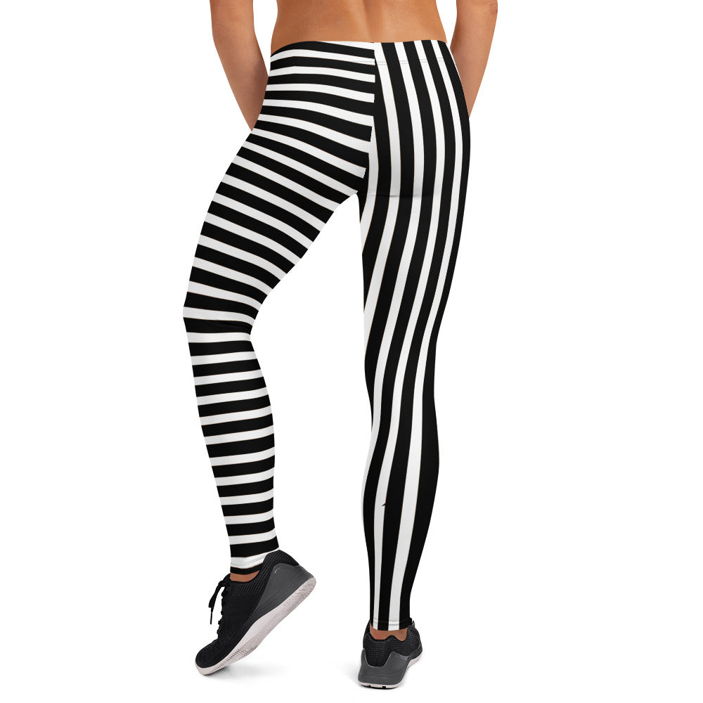 Piraten Leggings Kaperfahrt Schwarz Weiß