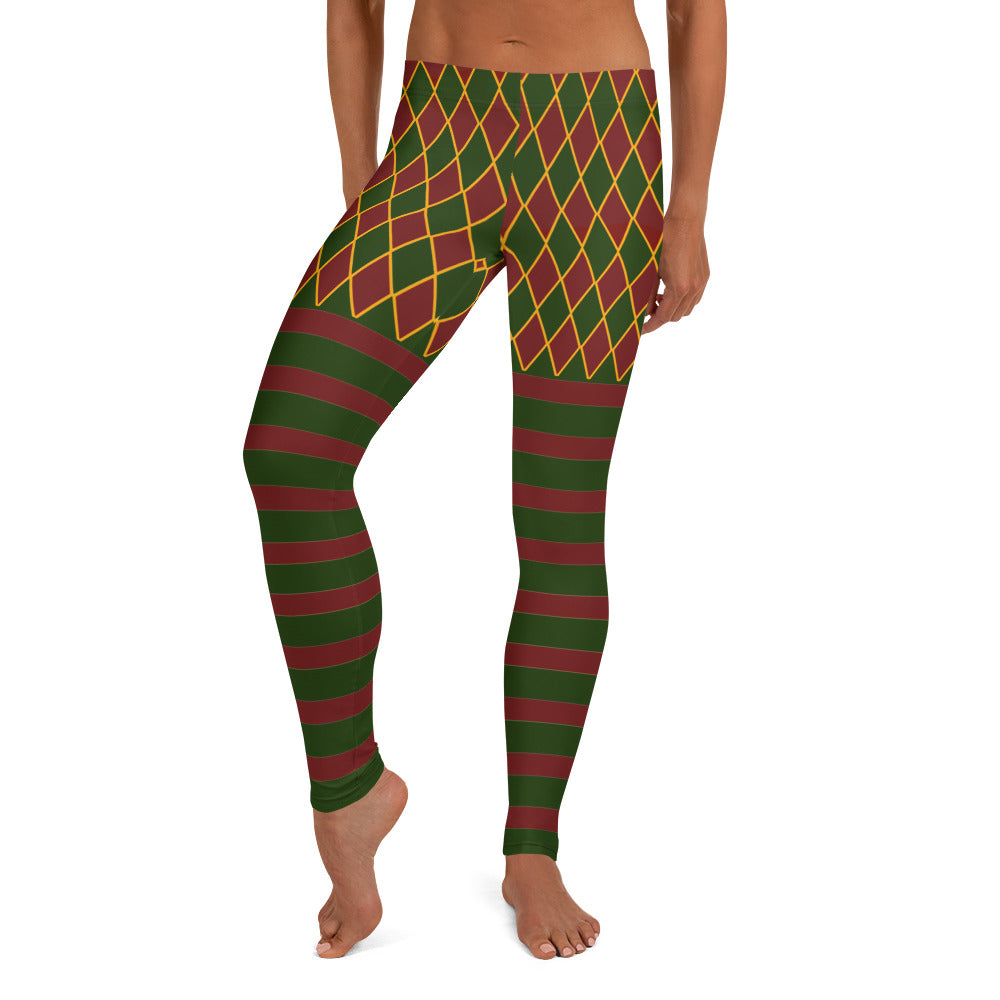 Royal Harlekin Leggings Grün Rot