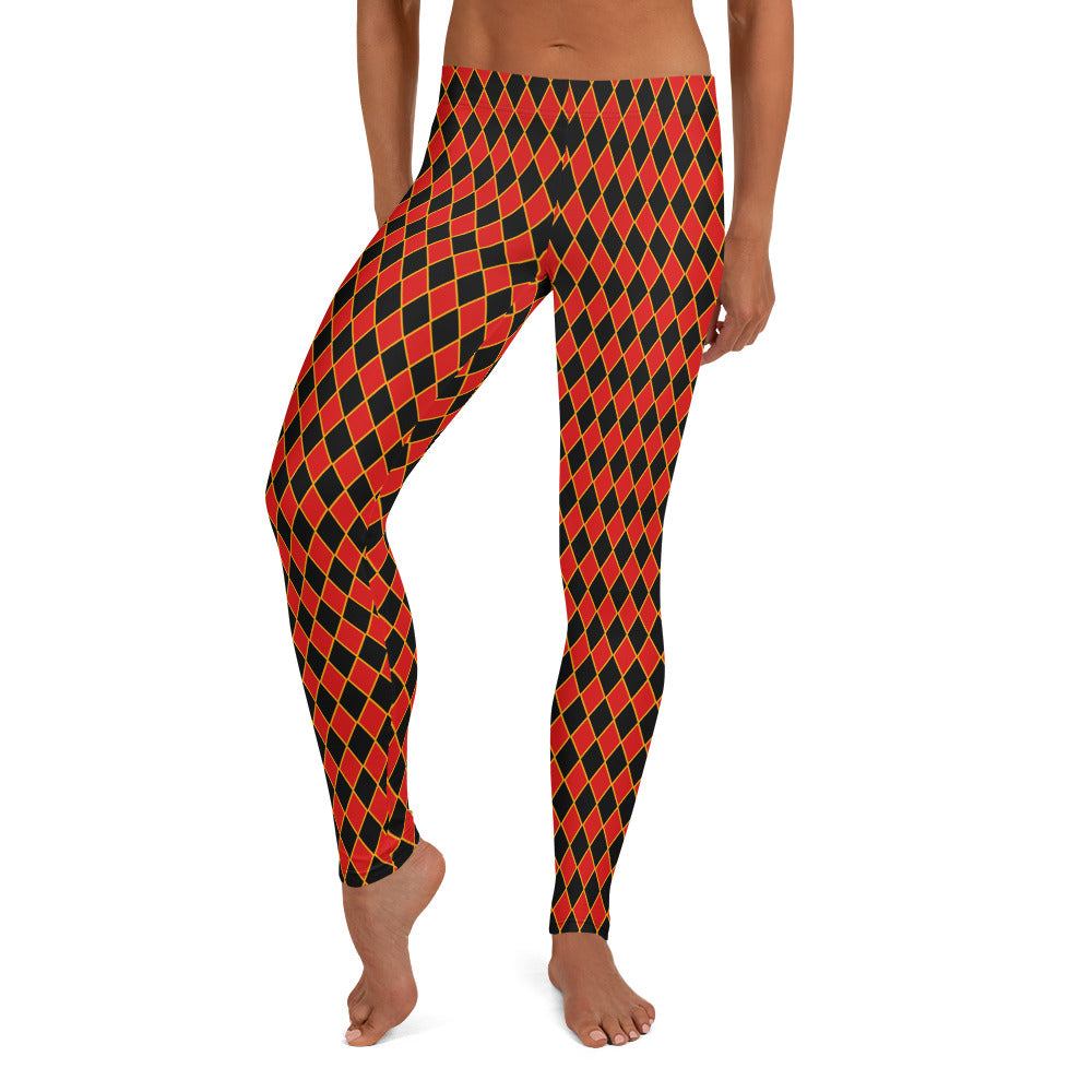 Dark Circus Leggings Rot Schwarz