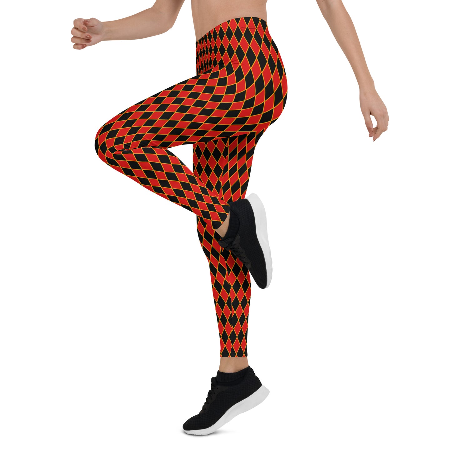 Dark Circus Leggings Rot Schwarz