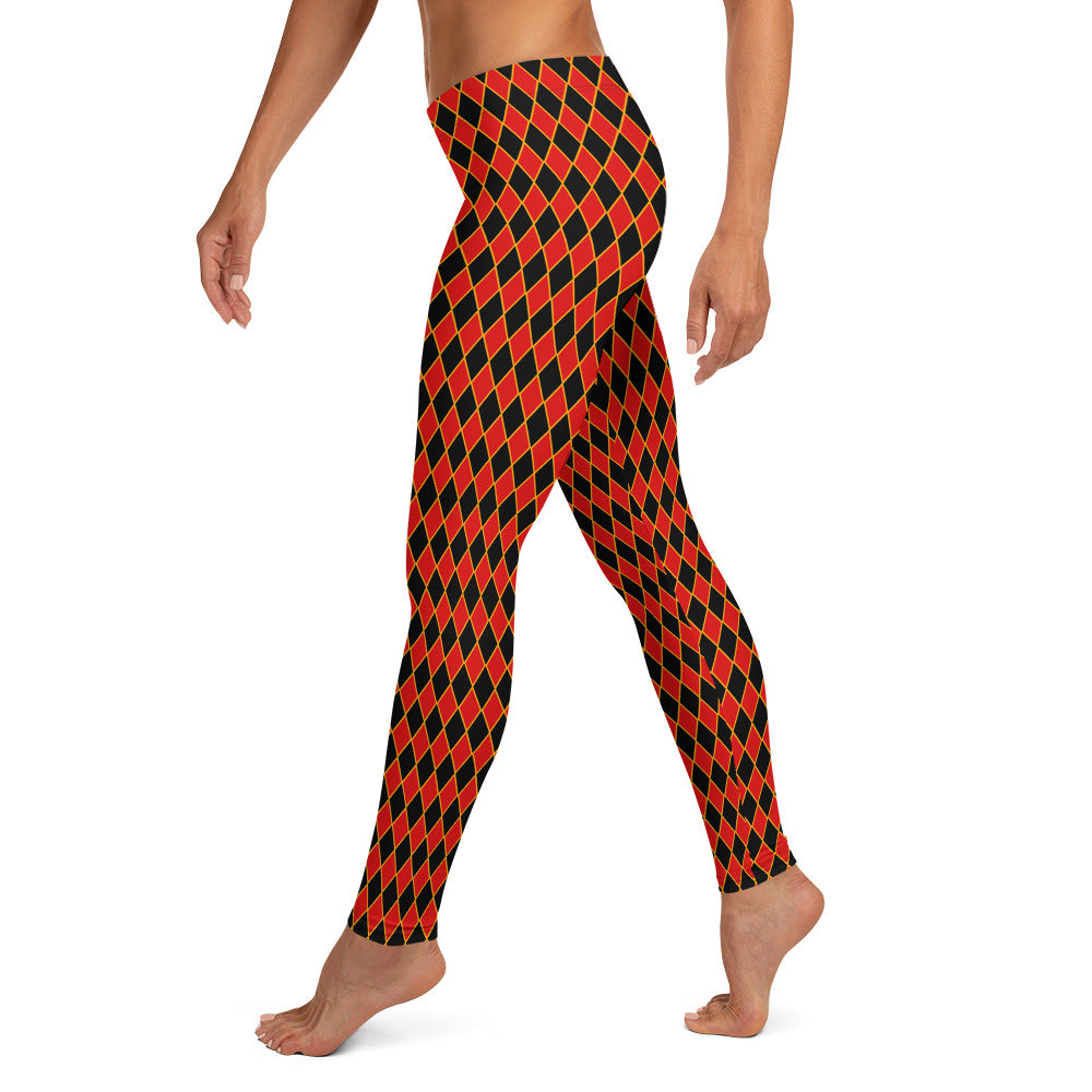 Dark Circus Leggings Rot Schwarz