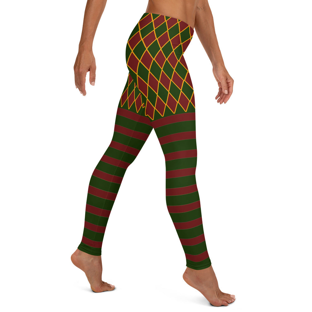 Royal Harlekin Leggings Grün Rot