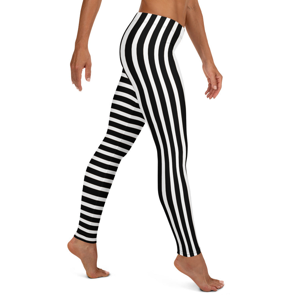 Piraten Leggings Kaperfahrt Schwarz Weiß