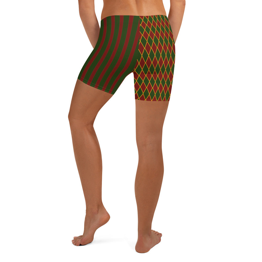 Royal Harlekin Shorts Rot Grün