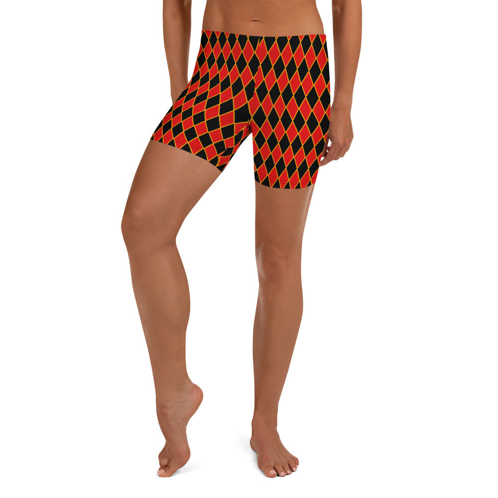 Dark Circus Shorts Rot Schwarz