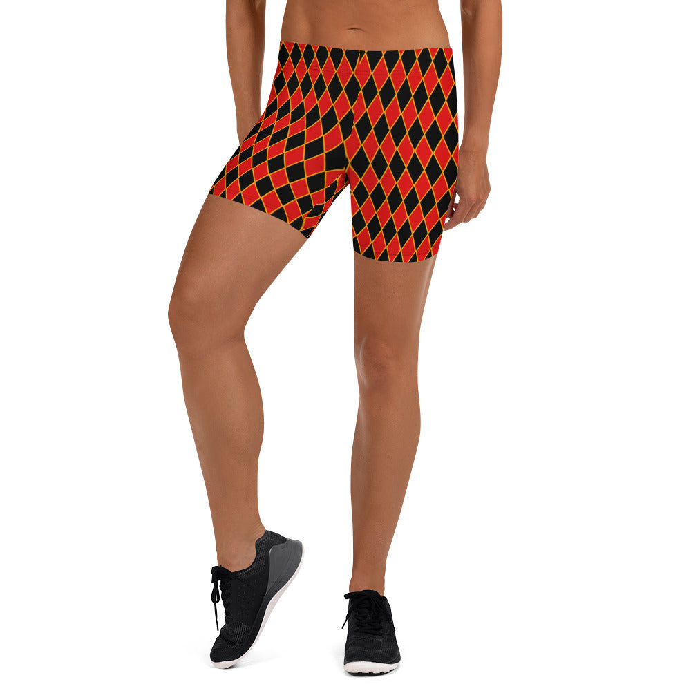 Dark Circus Shorts Rot Schwarz