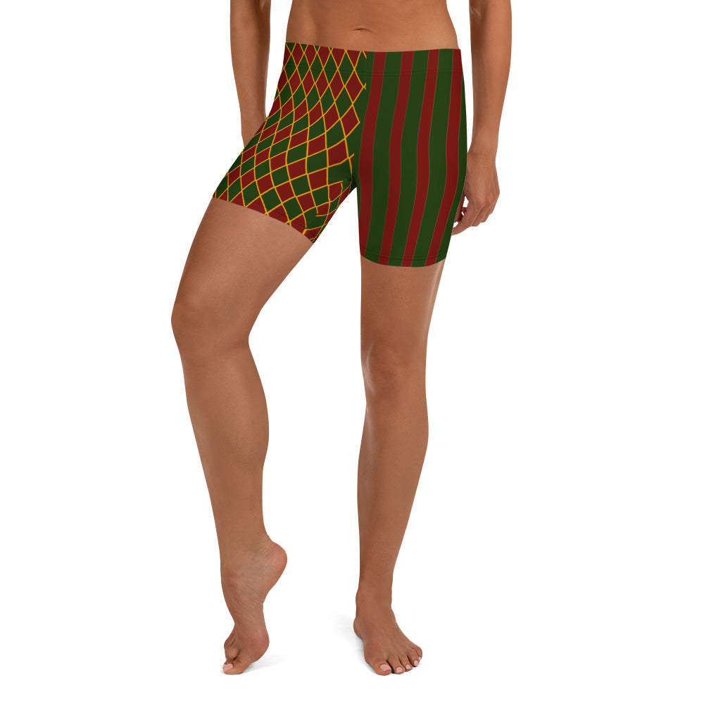 Royal Harlekin Shorts Rot Grün