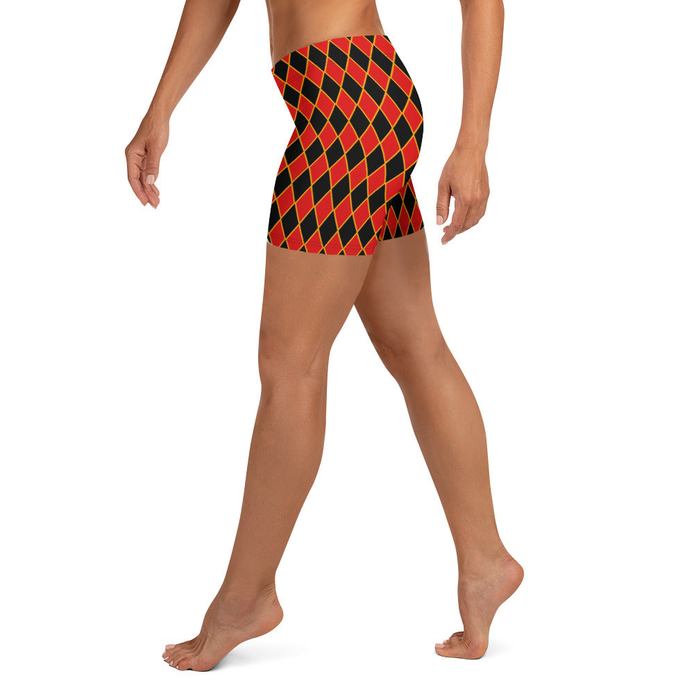Dark Circus Shorts Rot Schwarz