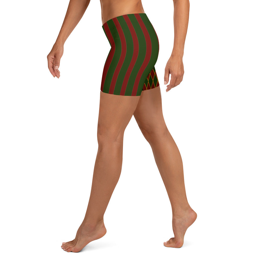 Royal Harlekin Shorts Rot Grün