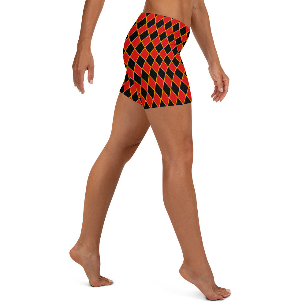 Dark Circus Shorts Rot Schwarz
