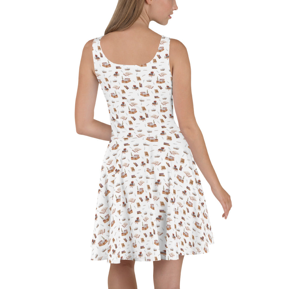 Cottage Core Skater-Kleid für Leserinnen