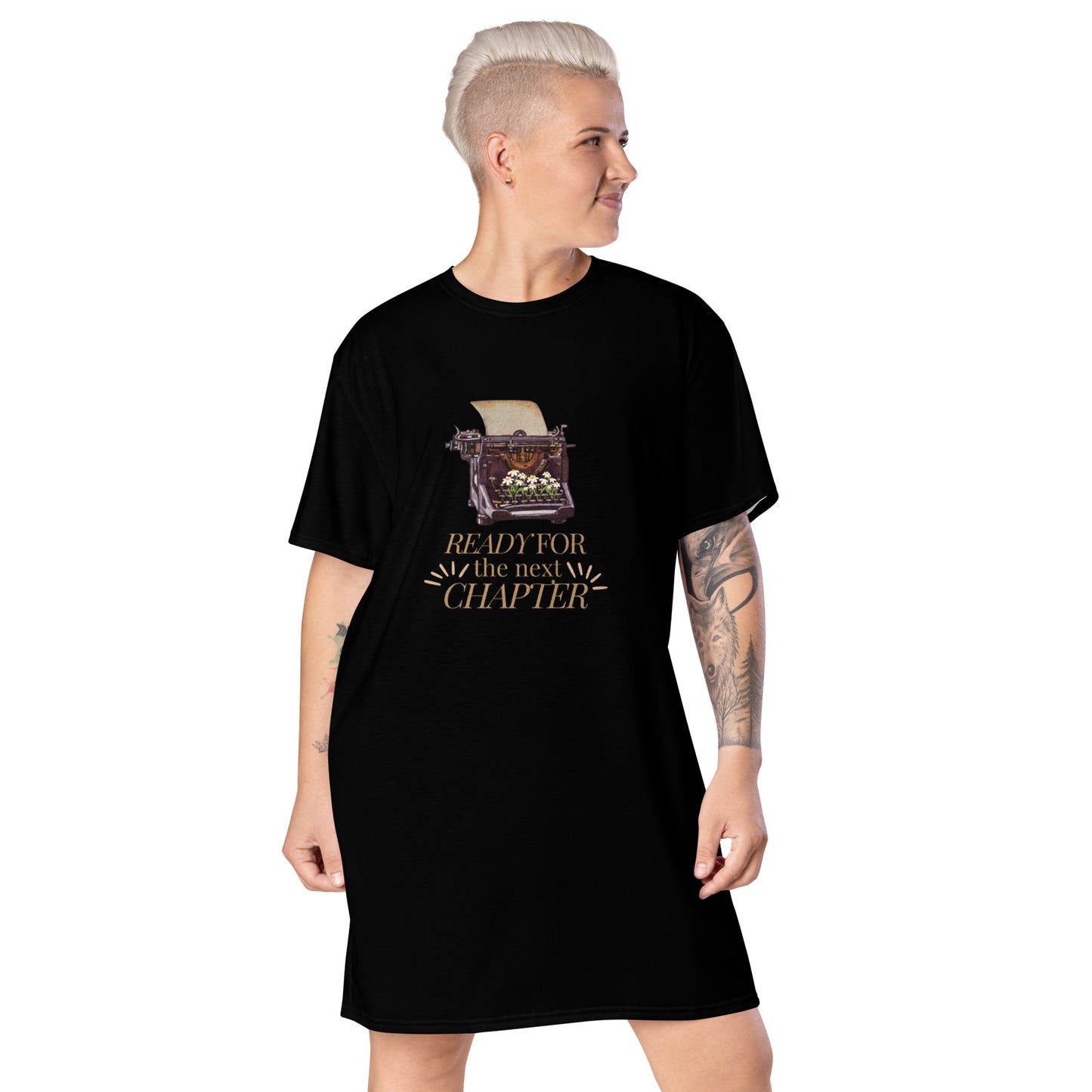 Ready for the next Chapter T-Shirt-Kleid für Autorinnen