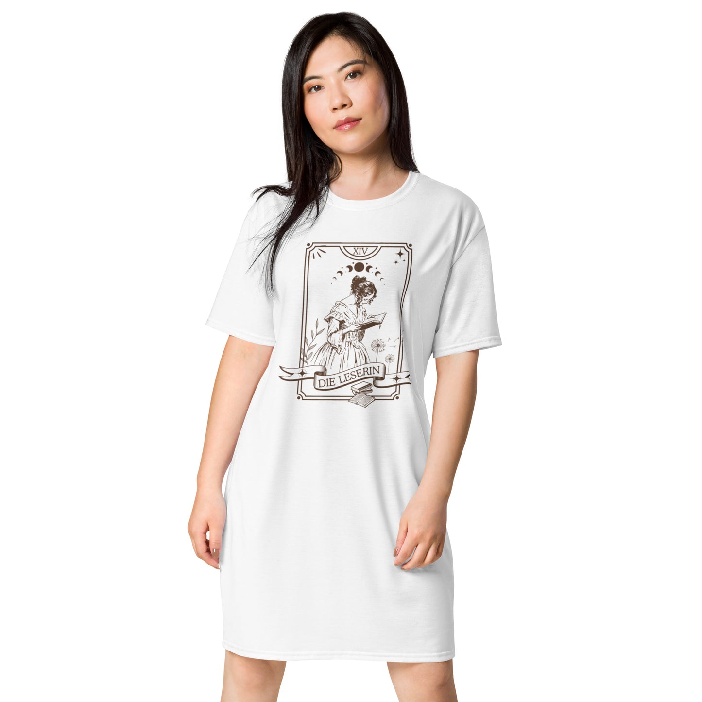Die Leserin Tarotkarte T-Shirt-Kleid