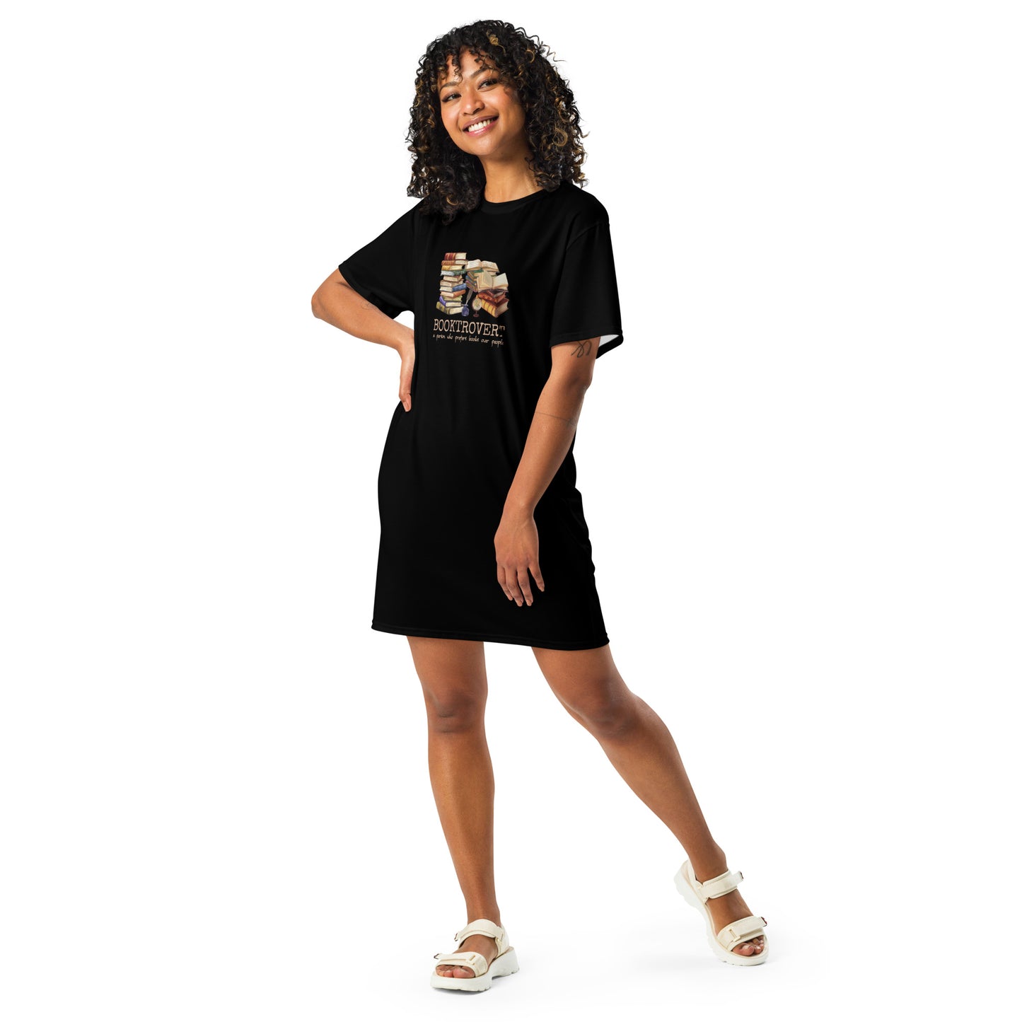 Booktrovert T-Shirt-Kleid für Leserinnen
