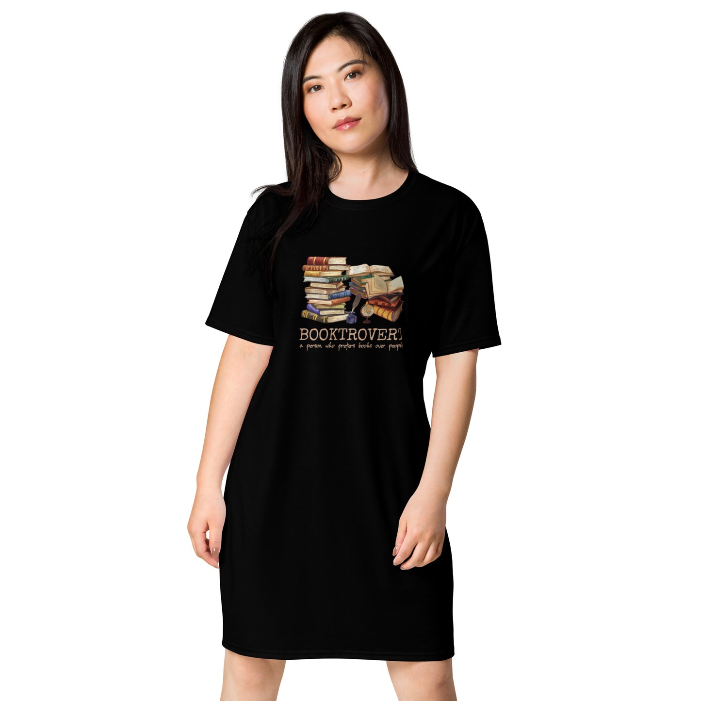 Booktrovert T-Shirt-Kleid für Leserinnen