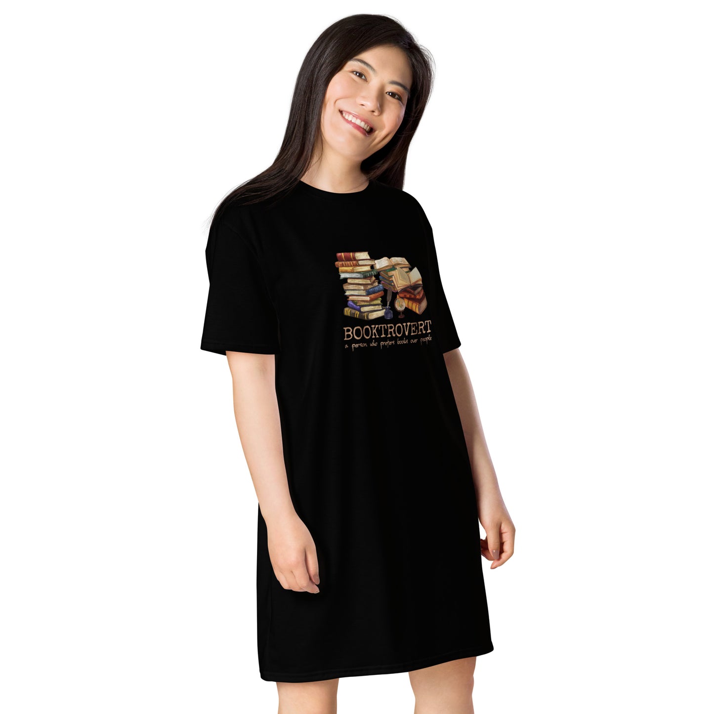 Booktrovert T-Shirt-Kleid für Leserinnen