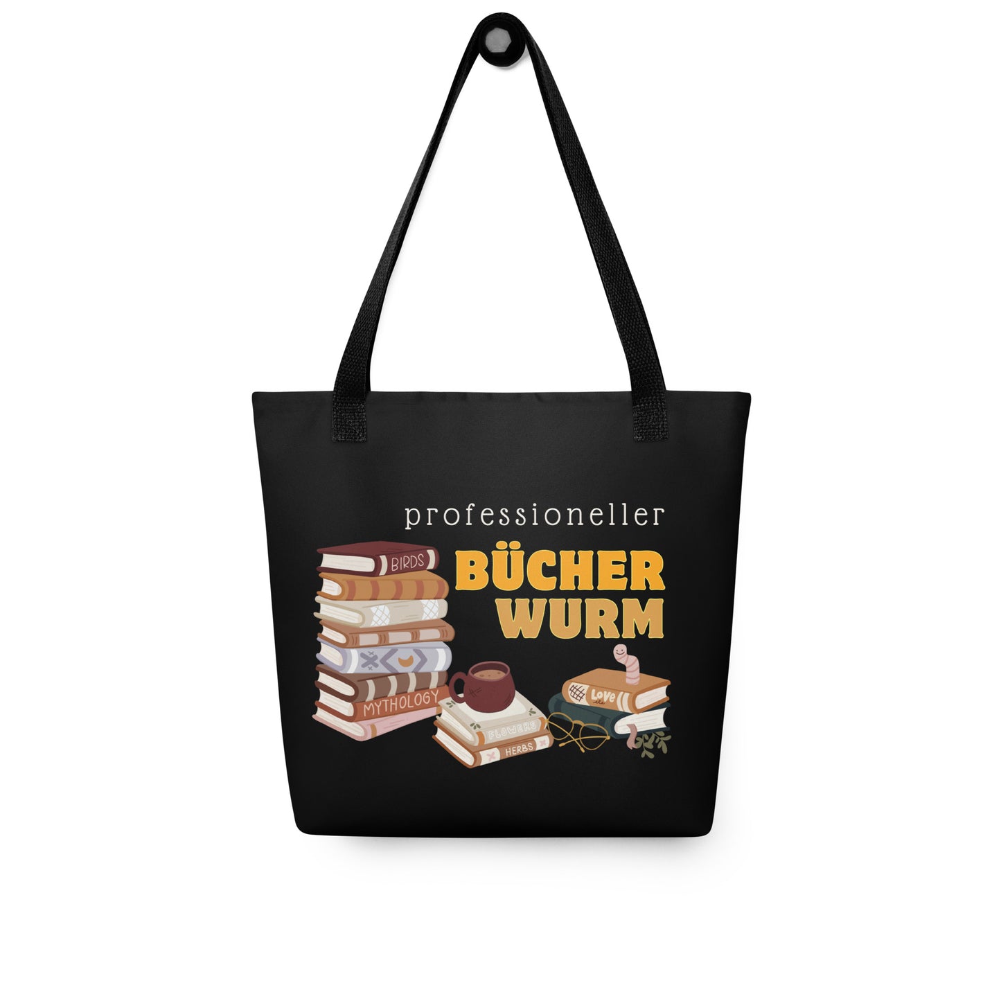 Professioneller Bücherwurm Büchertasche