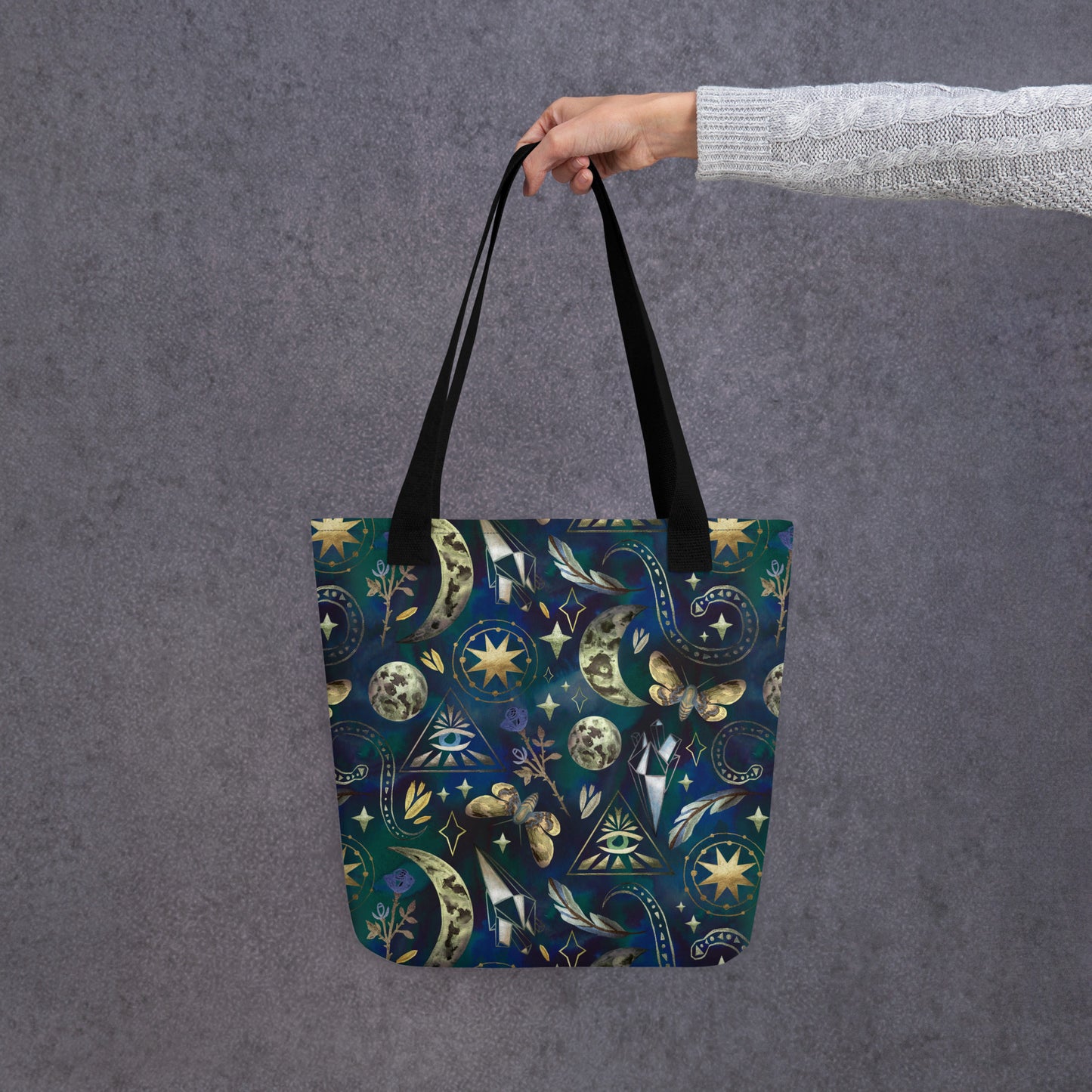 Mystische Büchertasche in Blau
