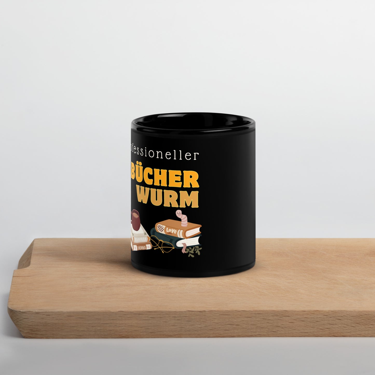 Professioneller Bücherwurm Kaffeetasse