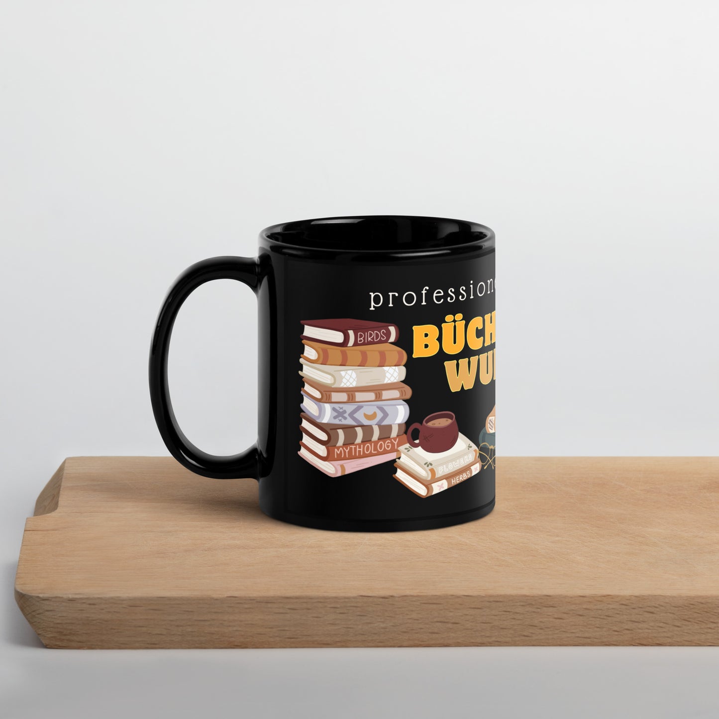 Professioneller Bücherwurm Kaffeetasse
