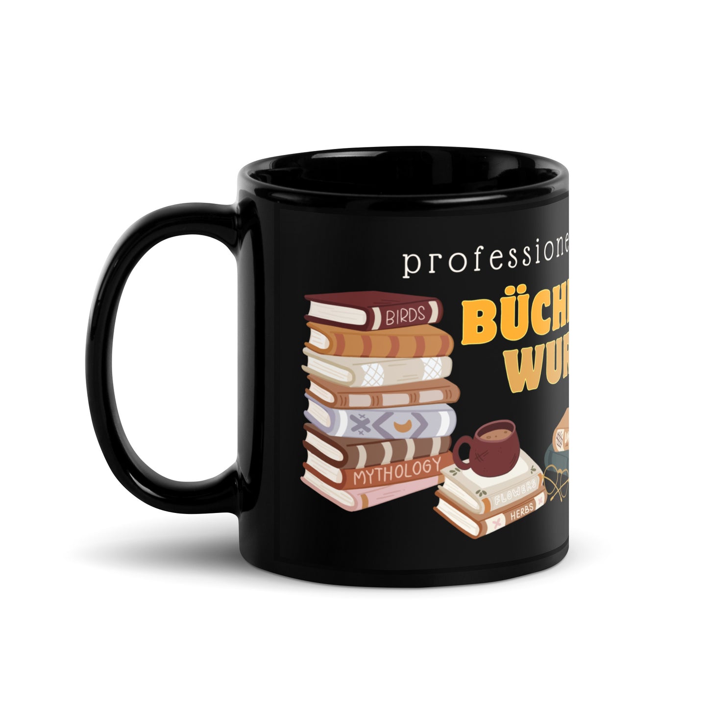Professioneller Bücherwurm Kaffeetasse