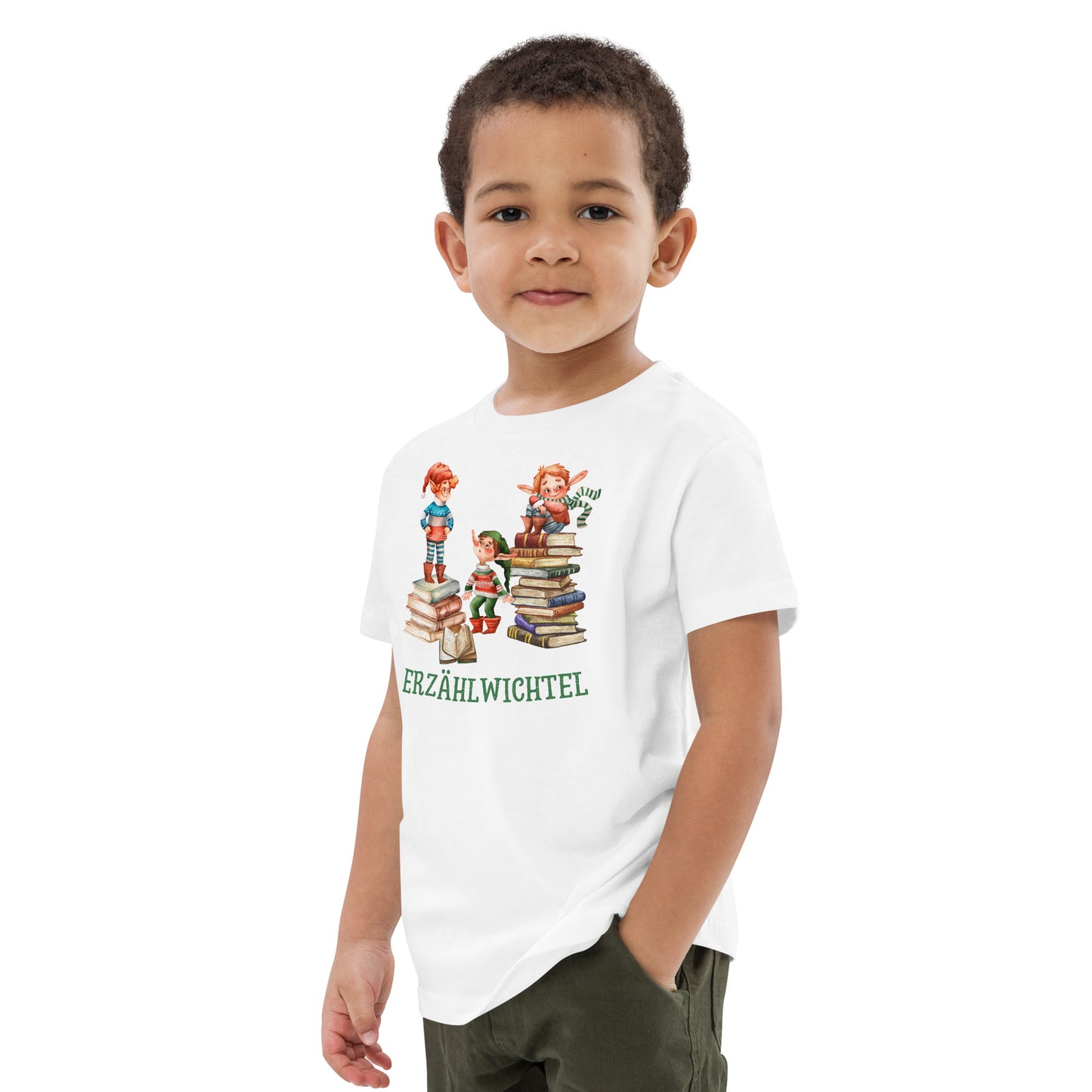 Erzählwichtel Bio-Baumwoll-T-Shirt für junge Geschichtenerzähler