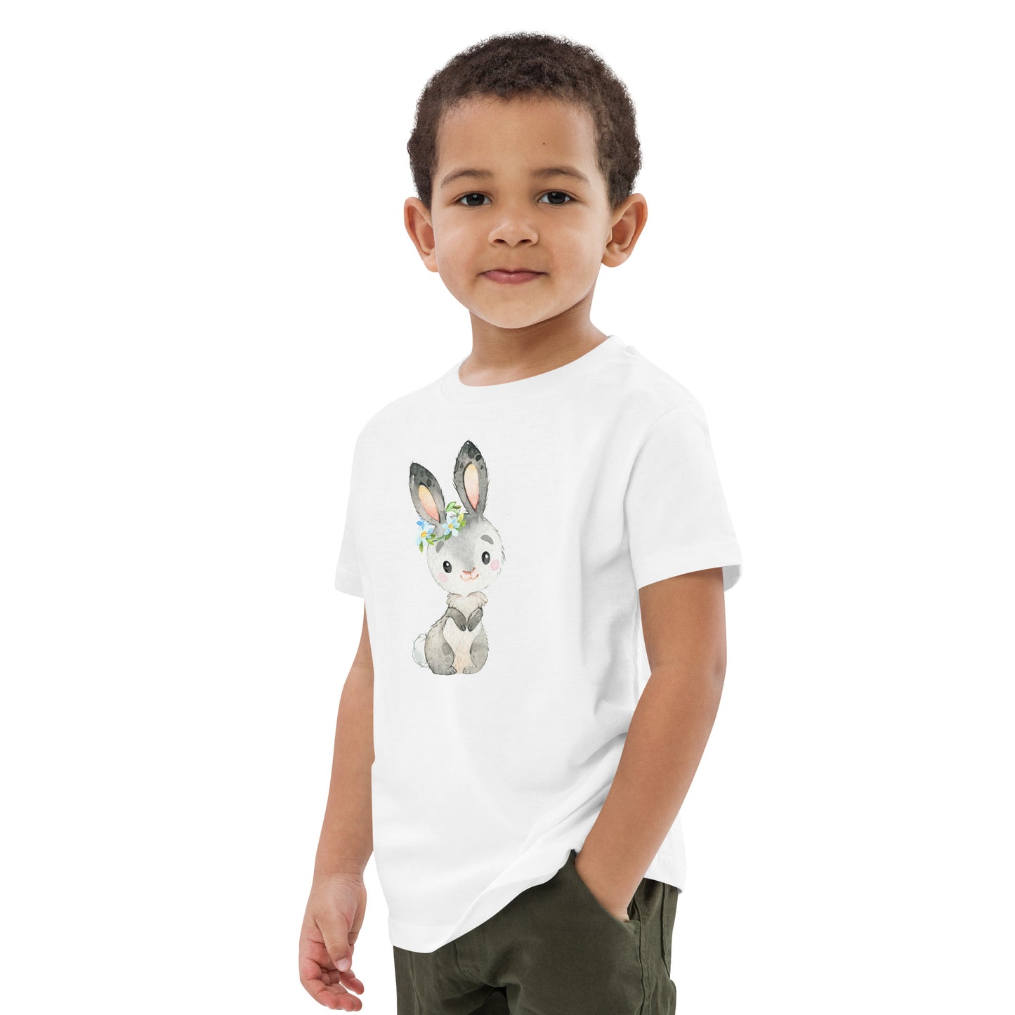 Feeling Loved Kaninchen Bio-Baumwoll-T-Shirt für Kinder