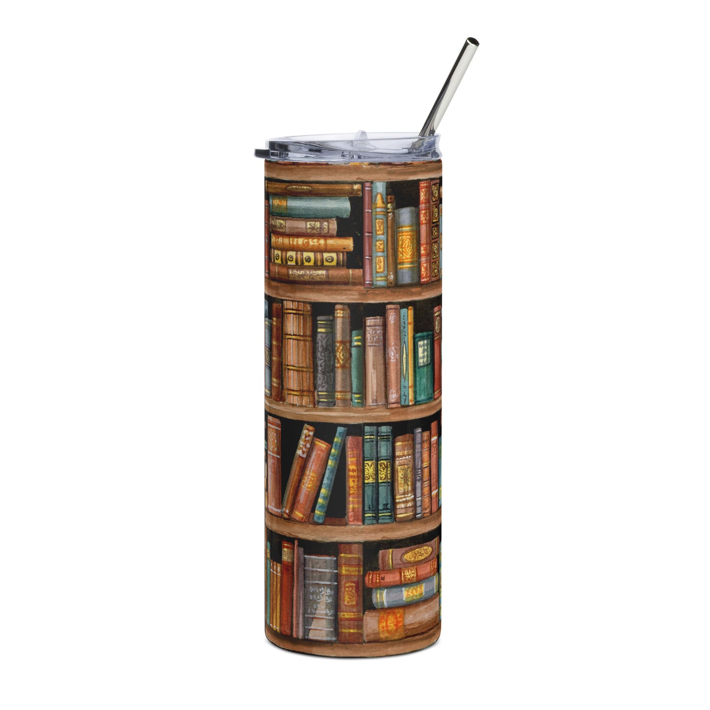 Bücherregal Edelstahlbecher Bibliothek