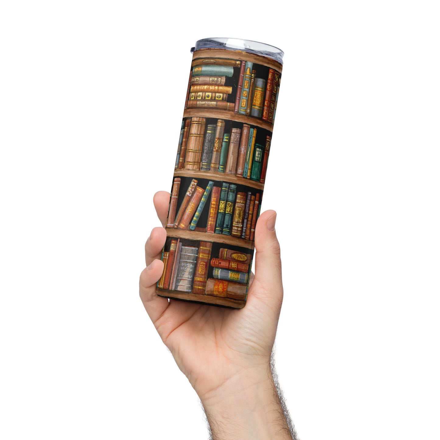 Bücherregal Edelstahlbecher Bibliothek