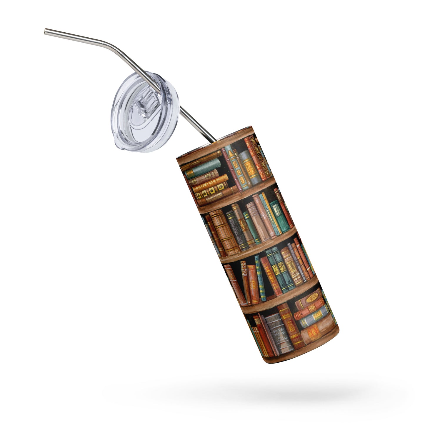 Bücherregal Edelstahlbecher Bibliothek