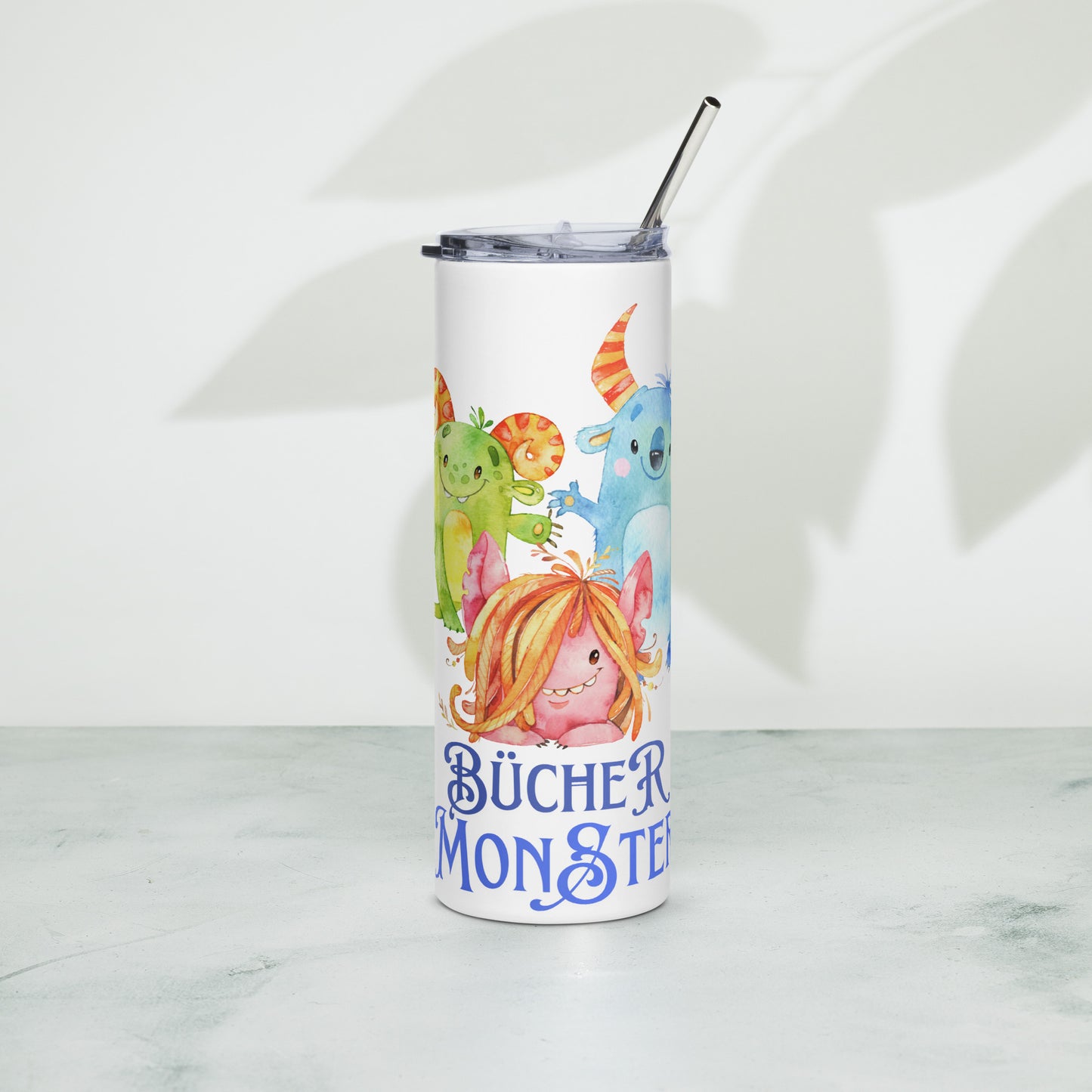Bücher Monster Edelstahlbecher für junge und erfahrene Leser