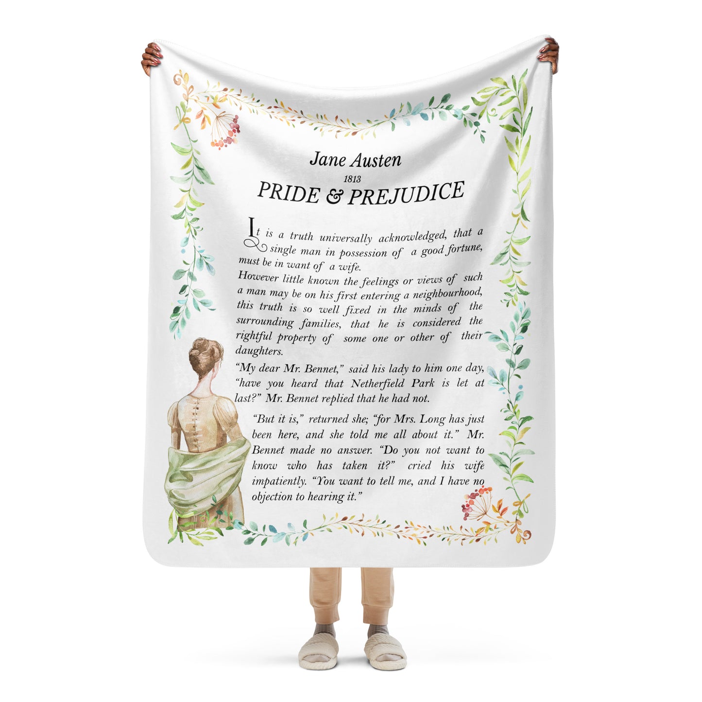 Stolz und Vorurteil Sherpa-Decke Jane Austen