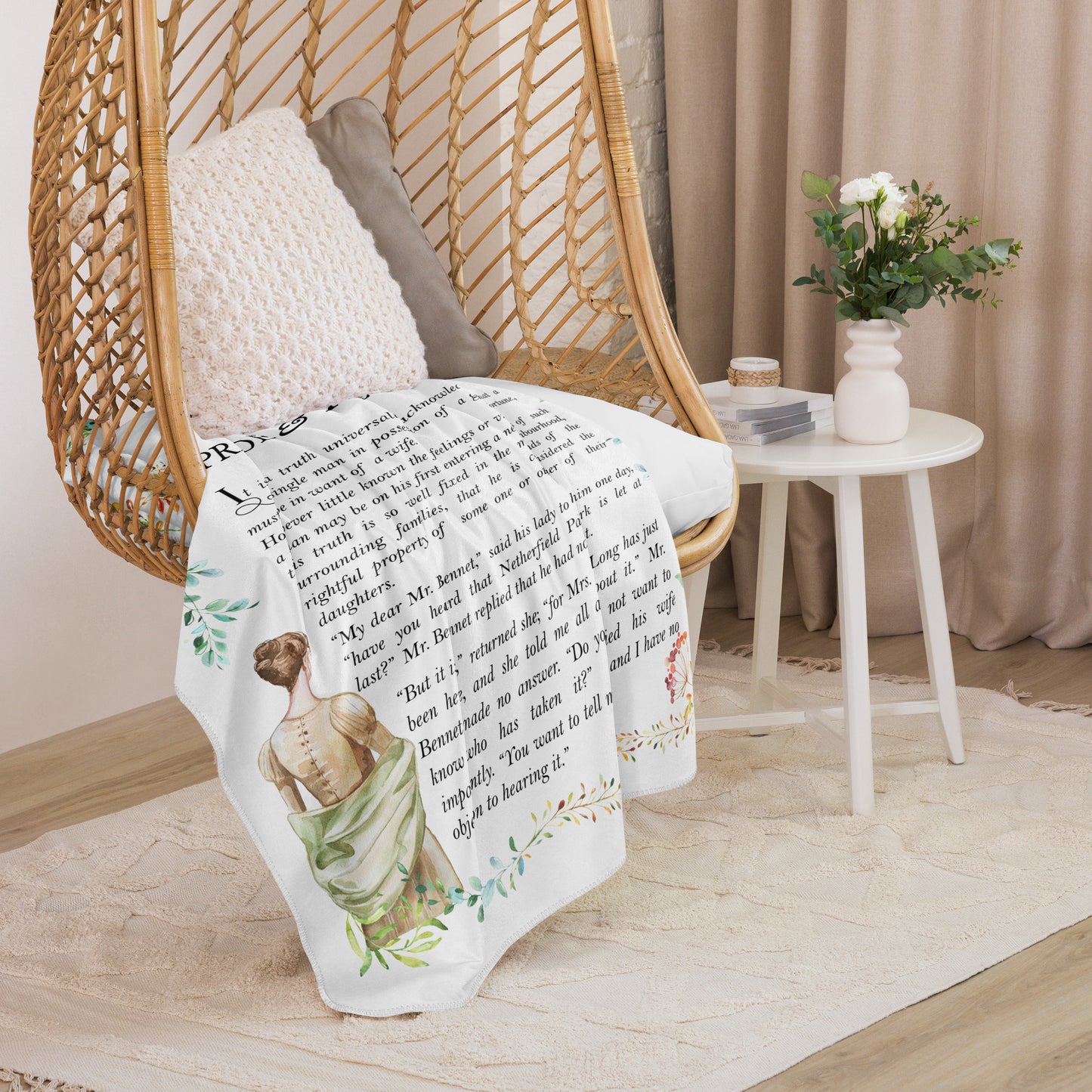 Stolz und Vorurteil Sherpa-Decke Jane Austen