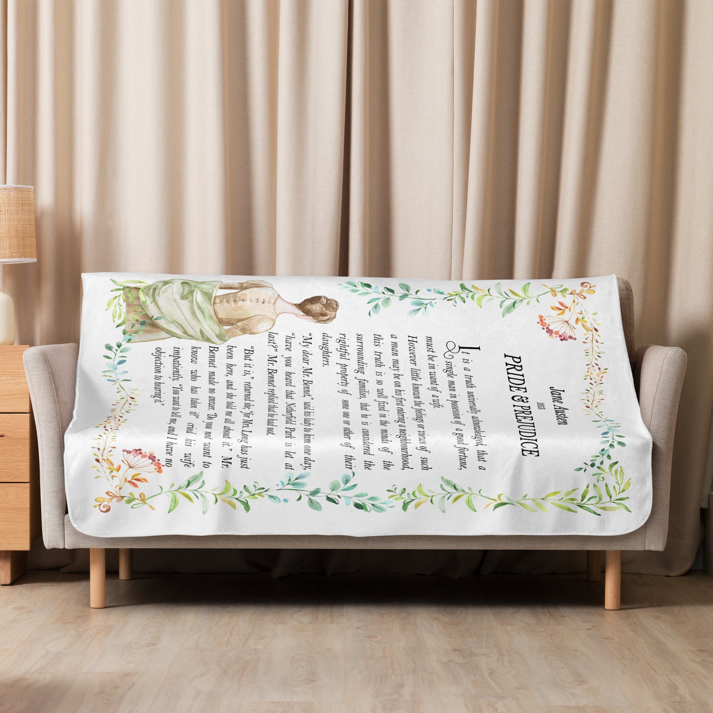 Stolz und Vorurteil Sherpa-Decke Jane Austen