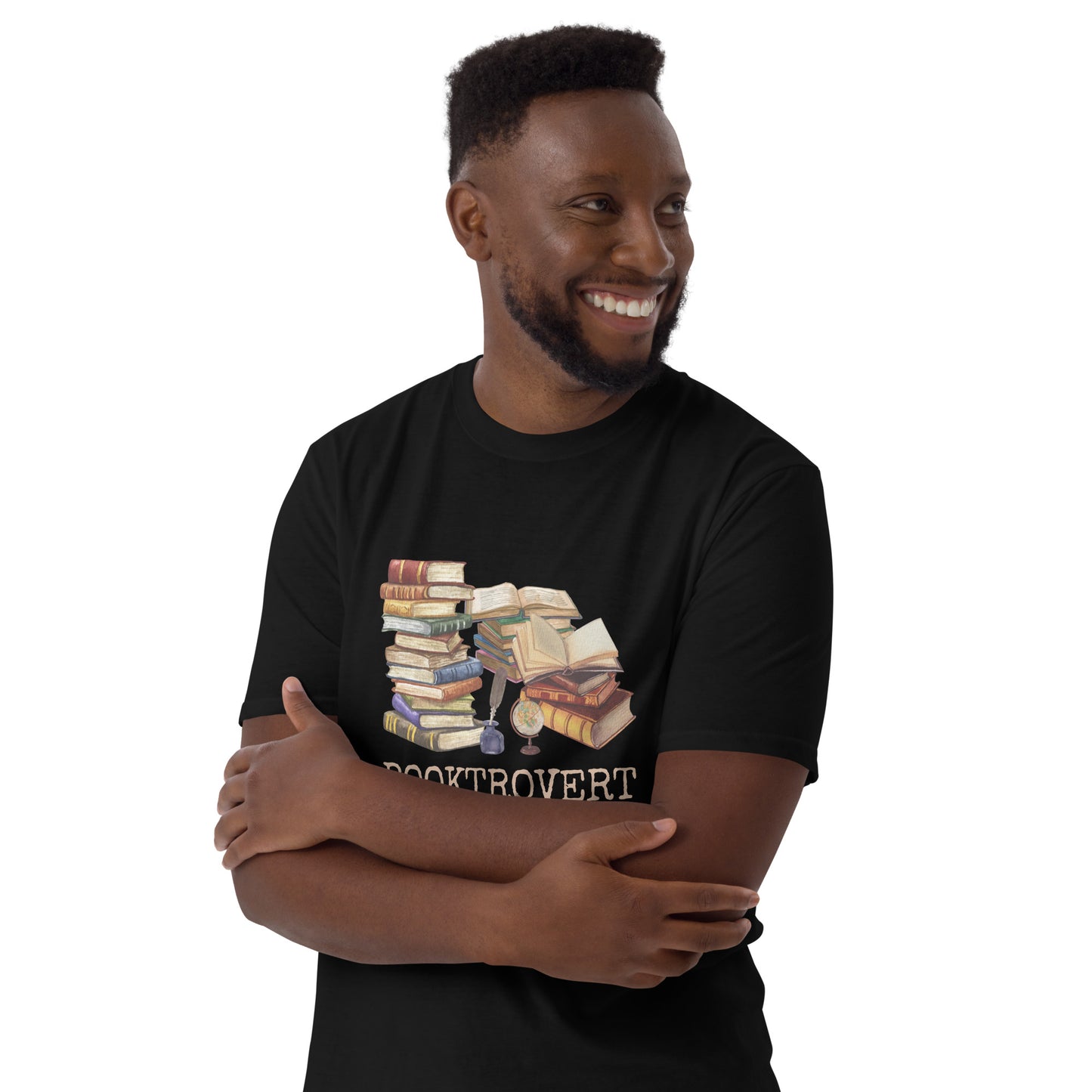 Booktrovert Kurzärmeliges Unisex-T-Shirt für introvertierte Bibliophile