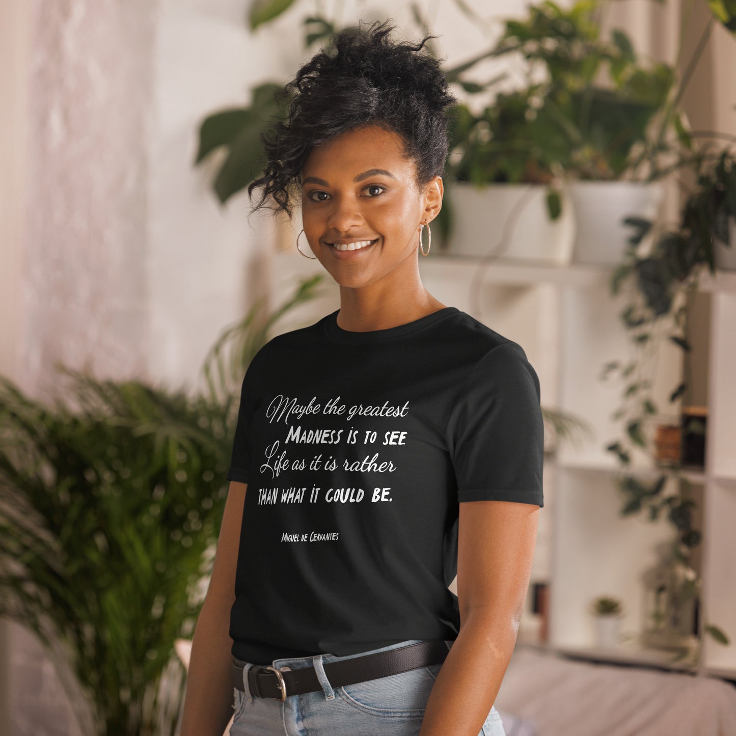 Zitat Unisex-T-Shirt Miguel de Cervantes