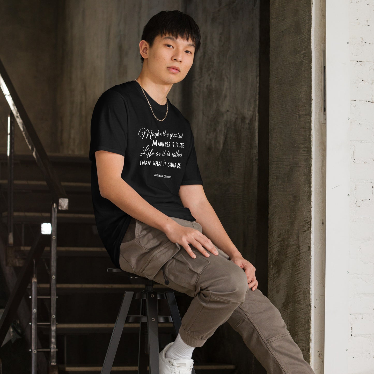Zitat Unisex-T-Shirt Miguel de Cervantes