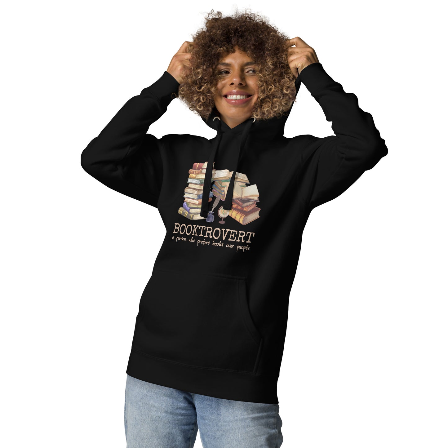 Booktrovert Unisex-Kapuzenpullover für introvertierte Bibliophile