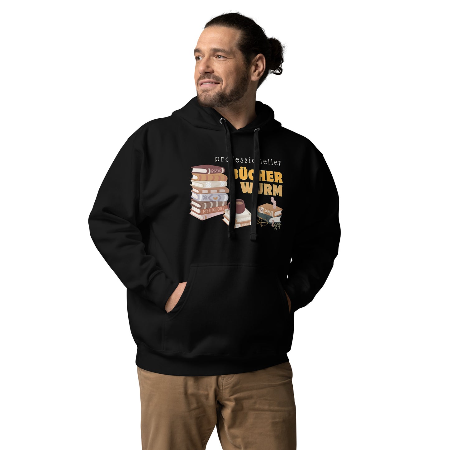 Professioneller Bücherwurm Unisex-Kapuzenpullover