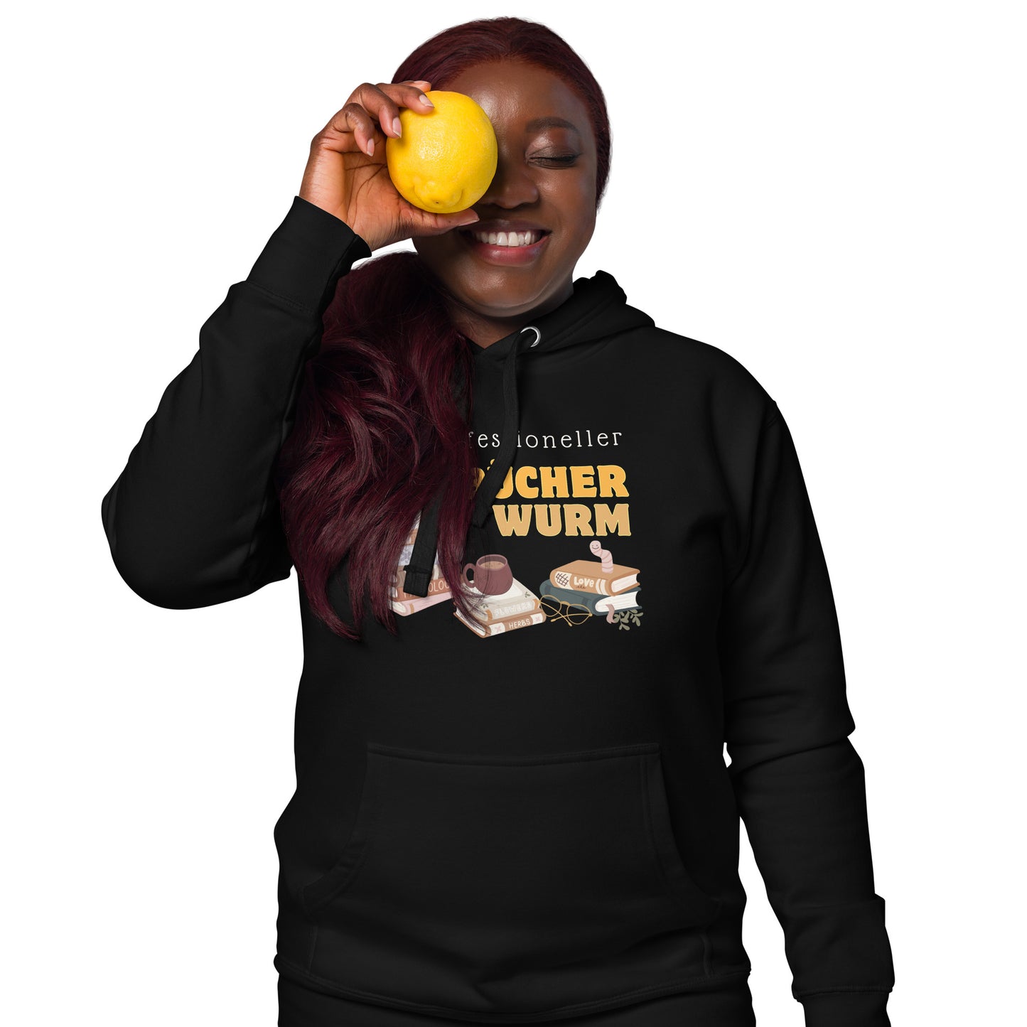 Professioneller Bücherwurm Unisex-Kapuzenpullover