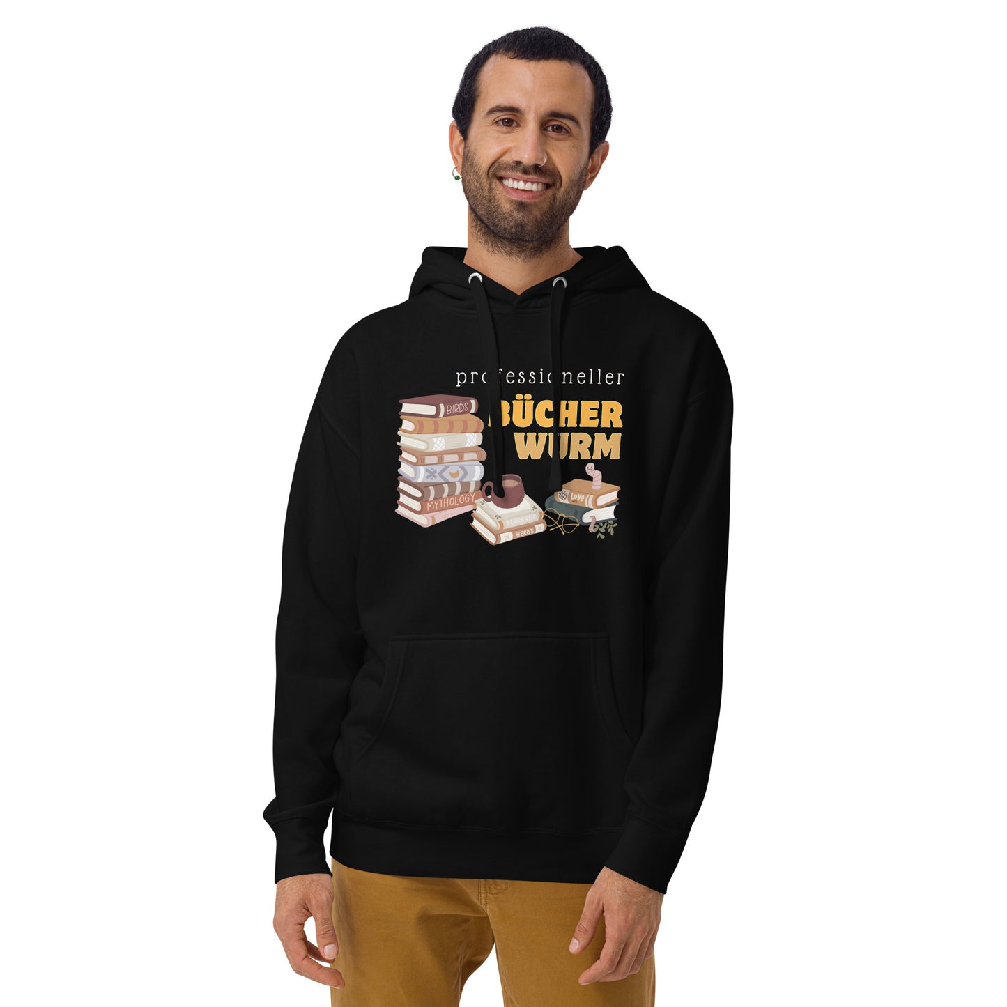 Professioneller Bücherwurm Unisex-Kapuzenpullover
