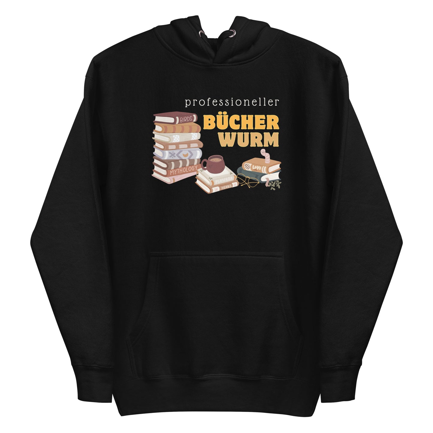 Professioneller Bücherwurm Unisex-Kapuzenpullover