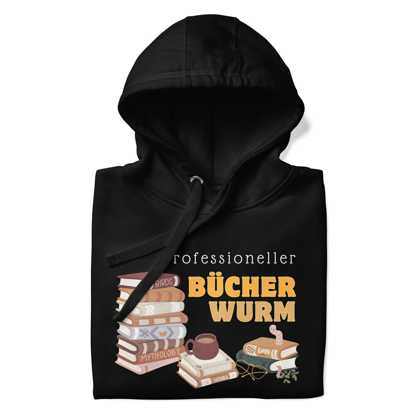 Professioneller Bücherwurm Unisex-Kapuzenpullover