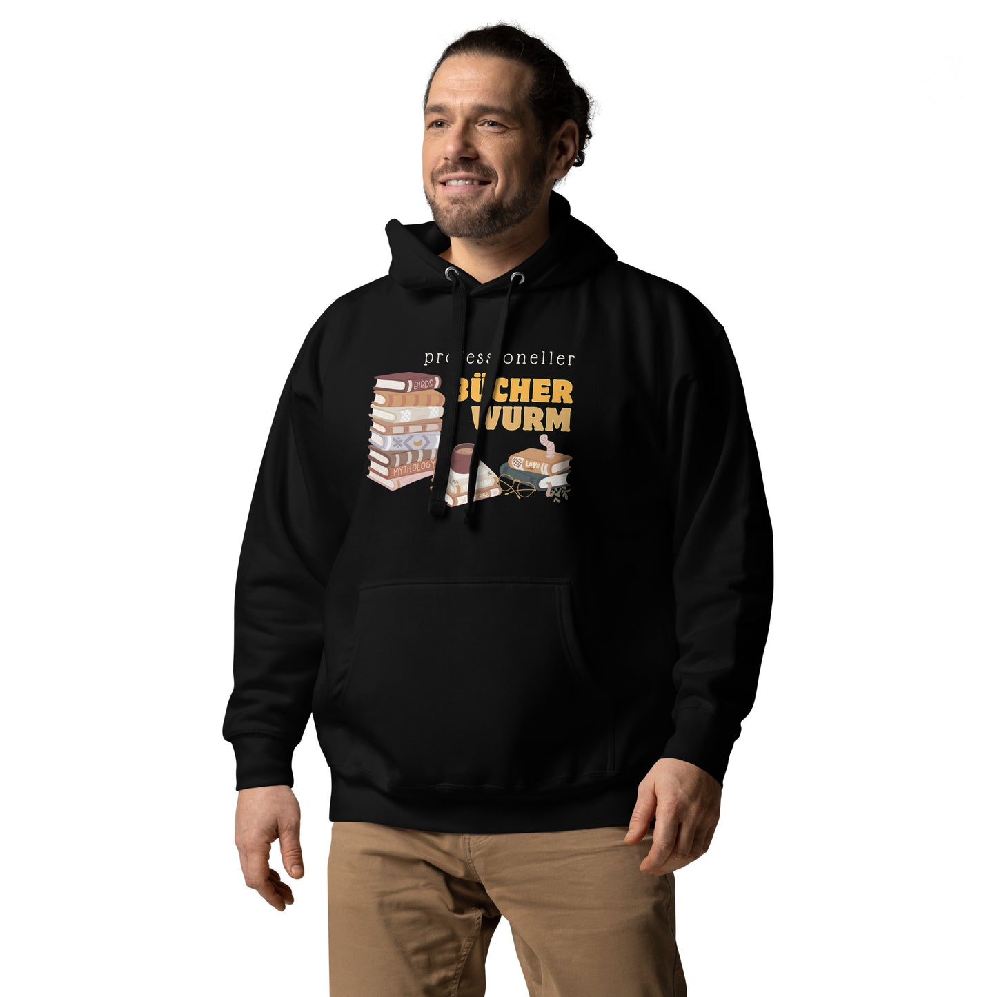Professioneller Bücherwurm Unisex-Kapuzenpullover