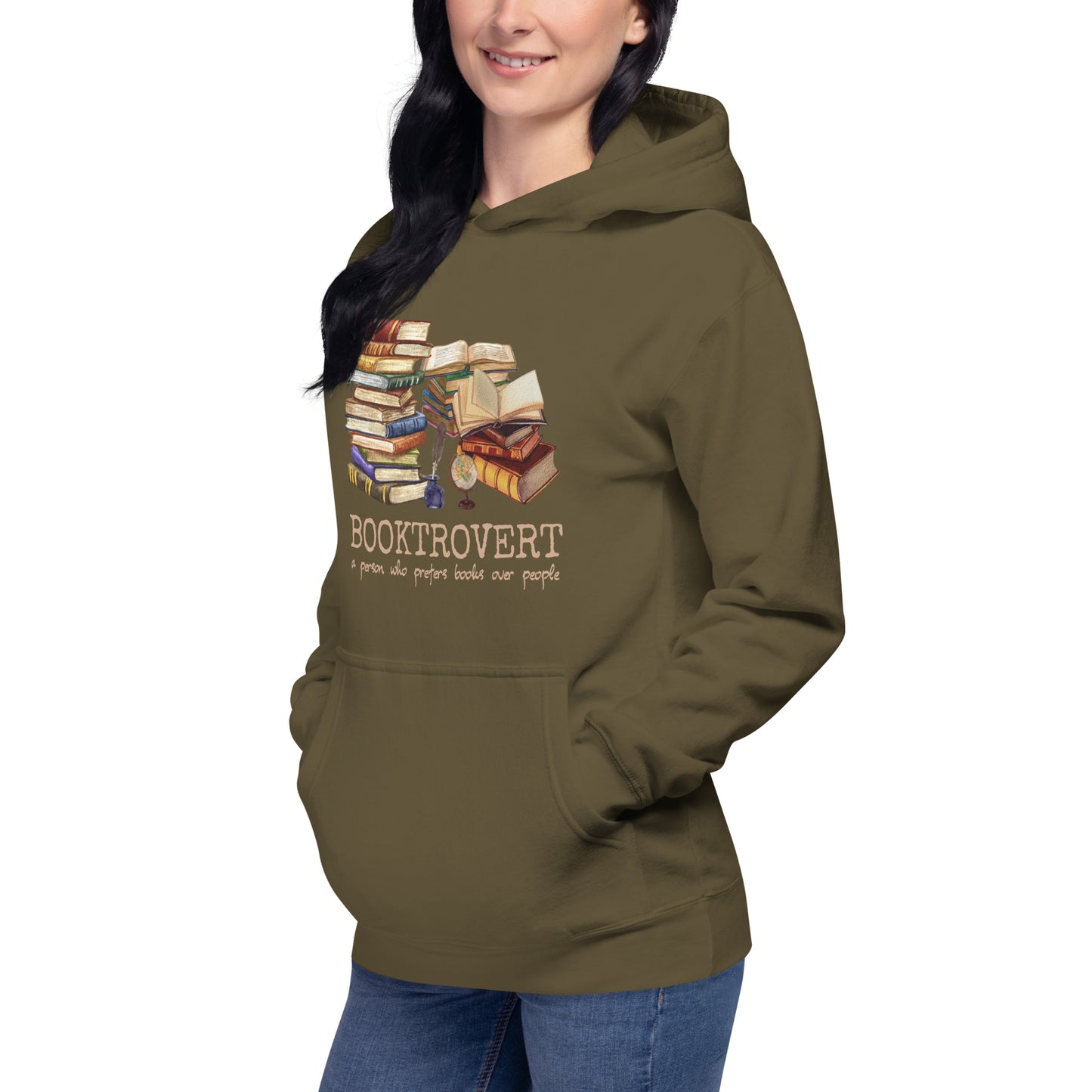 Booktrovert Unisex-Kapuzenpullover für introvertierte Bibliophile