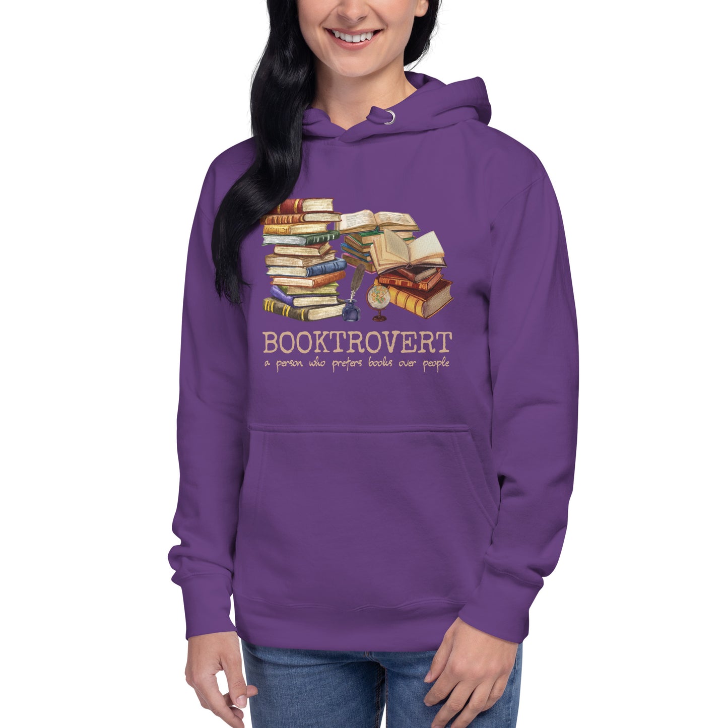 Booktrovert Unisex-Kapuzenpullover für introvertierte Bibliophile