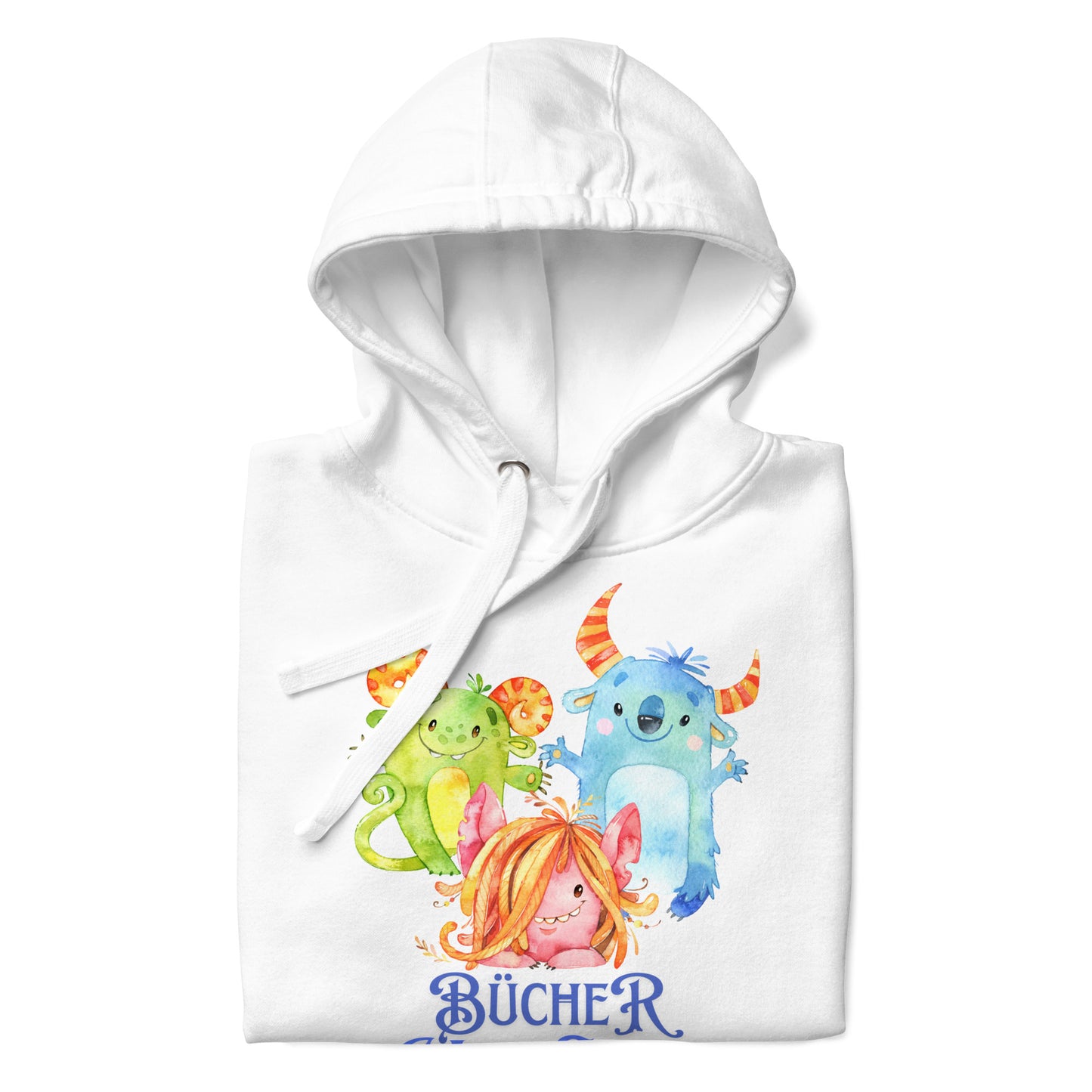 Bücher Monster Unisex-Kapuzenpullover für junge und erfahrene Leser