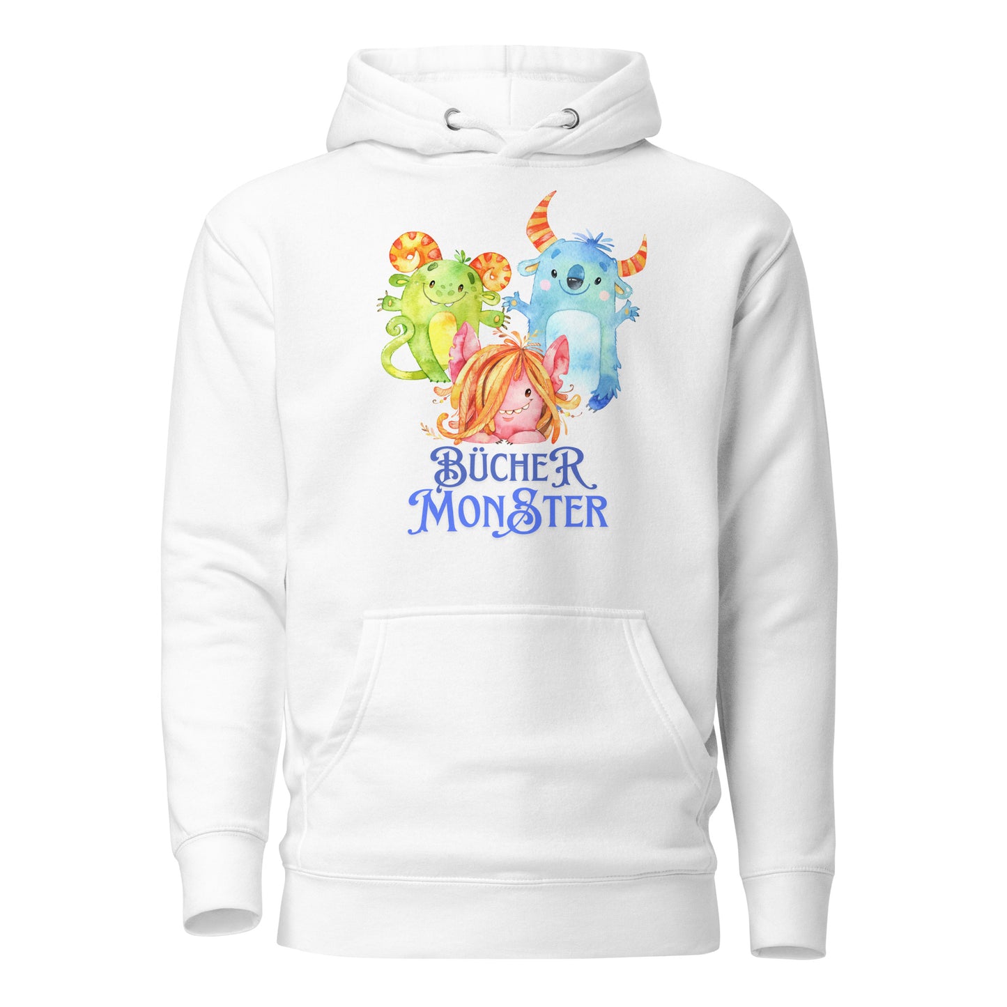 Bücher Monster Unisex-Kapuzenpullover für junge und erfahrene Leser